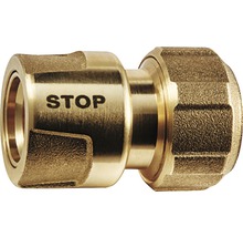 Racord dublu din alamă cu inscripția STOP.