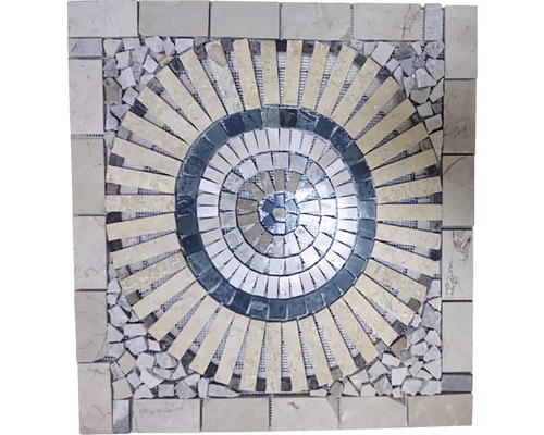Placă de mozaic cu model circular pentru interior