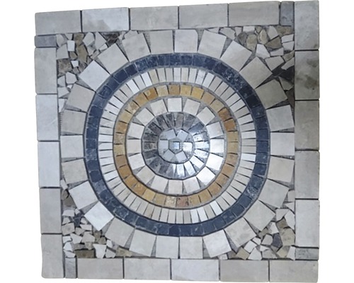 Placă de mozaic pătrată cu model circular
