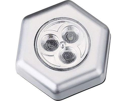 Lampă de veghe cu 3 LED-uri Flink, formă hexagonală, fără baterii
