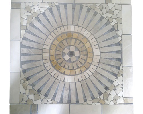 Model de faianță mozaic pătrată cu design circular