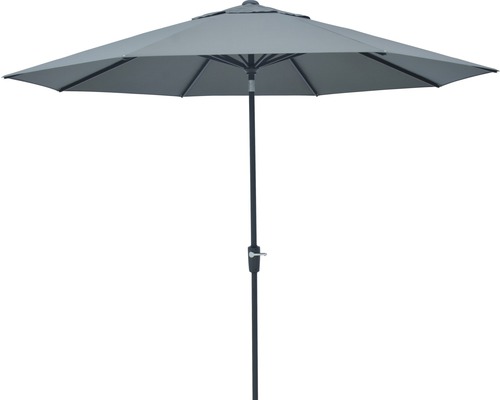 Umbrelă terasă Soluna Sarry Ø 300 cm H 246 cm 220 g/mp poliester gri închis