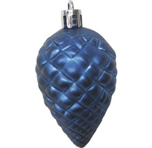 Ornament albastru de pom de Crăciun în formă de con de pin