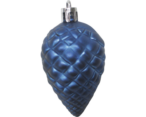 Ornament albastru de pom de Crăciun în formă de con de pin