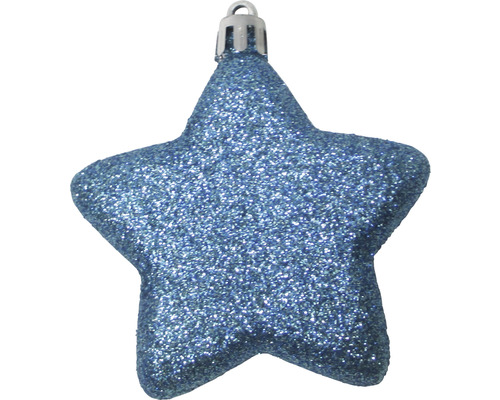 Stea s sclipici pentru agățat ca ornament de pom de Crăciun