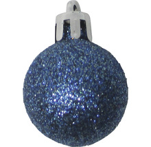 Glob de Crăciun albastru cu sclipici