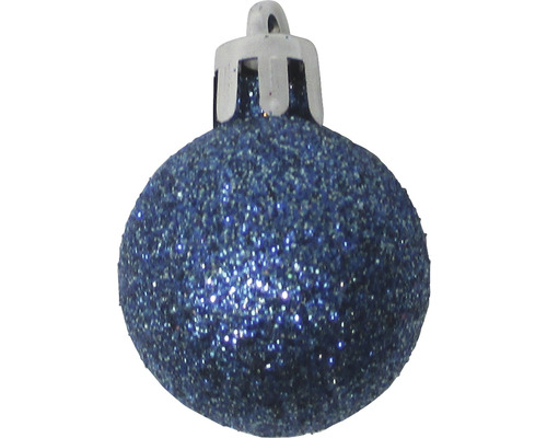Glob de Crăciun albastru cu sclipici
