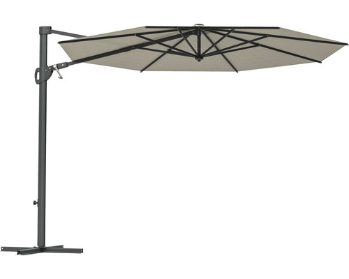 Umbrelă terasă suspendată Soluna Bagnols Ø 300 cm H 248 cm 220 g/mp ecru