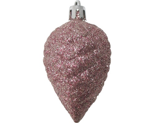 Glob de brad în formă de picătură cu sclipici