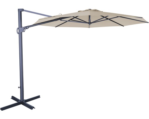 Umbrelă Soluna Ardennes suspendată Ø 300 cm H 251 cm 220 g/mp ecru