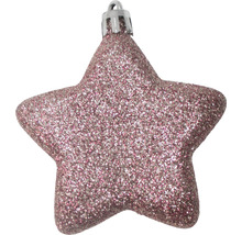 Ornament de brad în formă de stea cu sclipici