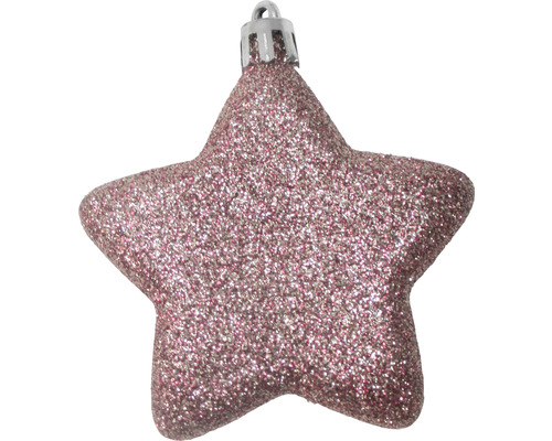 Ornament de brad în formă de stea cu sclipici