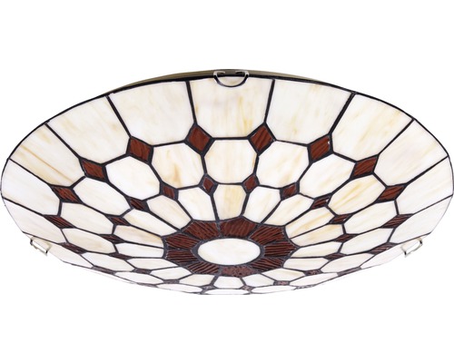 Lumină de plafon în stil Tiffany cu model geometric