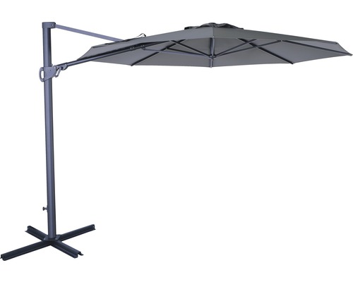 Umbrelă Soluna Ardennes suspendată Ø 300 cm H 251 cm 220 g/mp gri închis