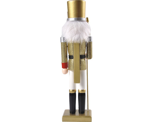 Sparge nuci din lemn cu jachetă și pălărie de aur ca decorațiune de Crăciun