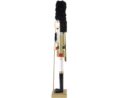 Figurină spărgător de nuci în formă de soldat cu căciulă din piele de urs