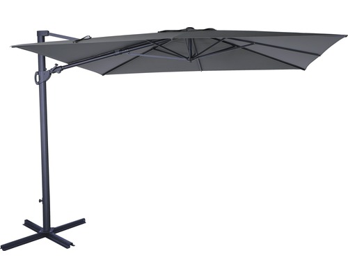 Umbrelă suspendată Soluna Avignon 300x300 cm 220 g/m² gri închis-0