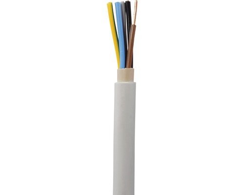 Cablu NYM-J 5x4 mm² gri, manta din PVC conform DIN VDE 0281-1