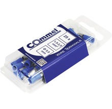 Pini conectori izolați tată Commel 1,5-2,5 mm² Ø5mm, 25 bucăți, culoare albastră-thumb-1
