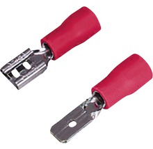 Set papuci auto izolați mamă & tată Commel 0,5-1,5 mm² / 4,7x0,8 mm, 10 perechi, culoare roșie