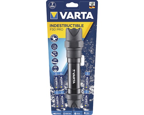 Lanterna Varta Indestructible F30 Pro cu baterii