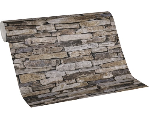 Rola de tapet cu model de perete de piatră