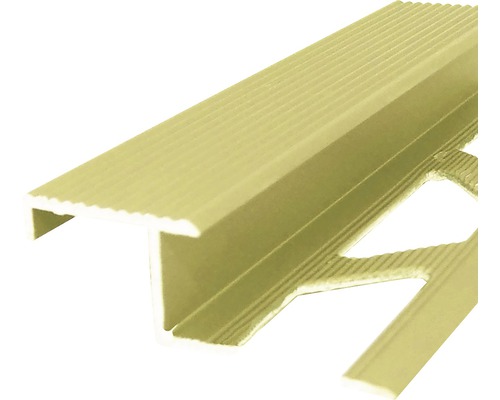 Profil scară gresie tip Z din aluminiu 10 mm 2,5 m auriu PM350022A-C