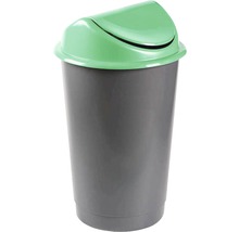 Coș de gunoi cu capac batant 60 l verde-thumb-1