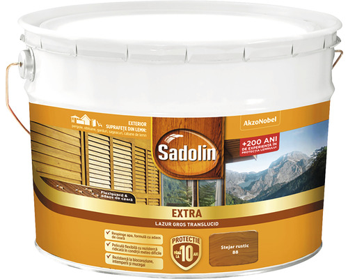 Lazură pentru lemn Sadolin Extra stejar rustic 10 l Recipient cu lazură de protecție Sadolin pentru exterior