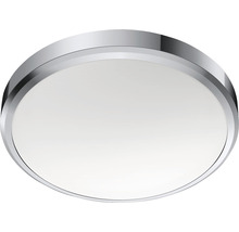 Lumină de plafon rotundă cu ramă argintie