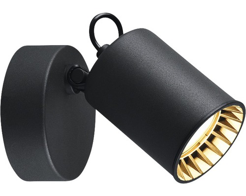 Lumină de perete neagră cu spot reglabil