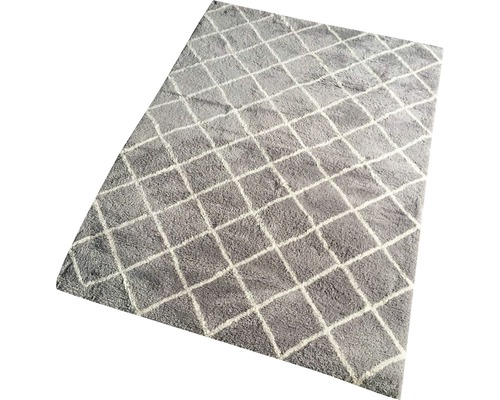 Covor gri cu model în romburi