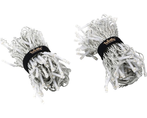 Două lanțuri luminoase cu LED-uri cu legătură de cablu