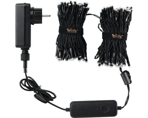 Ghirlandă luminoasă Twinkly cu conectare la alimentare și element de control