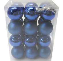 Pachet de globuri albastre de Crăciun din plastic