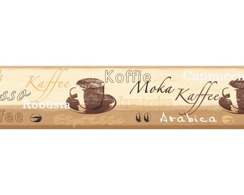 Bordură decorativă autoadezivă 8985-17 Only Borders Coffee maro-bej 5 m x 13,2 cm