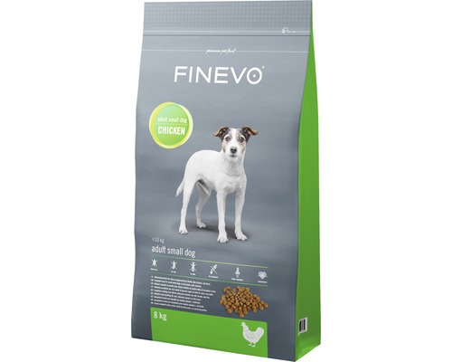 Hrană uscată pentru câini Finevo Adult S cu pui 8 kg-0
