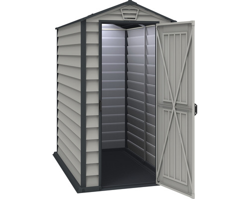 Șopron de grădină cu ușa deschisă