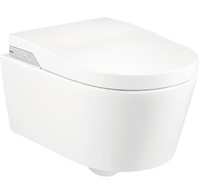 Vas WC suspendat Roca Inspira In-Wash inteligent, incl. capac, evacuare orizontală, alb-thumb-0