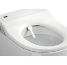 Vas WC suspendat Roca Inspira In-Wash inteligent, incl. capac, evacuare orizontală, alb-thumb-2