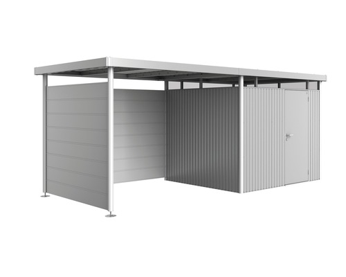 Magazie de scule cu ușă și acoperiș deschis