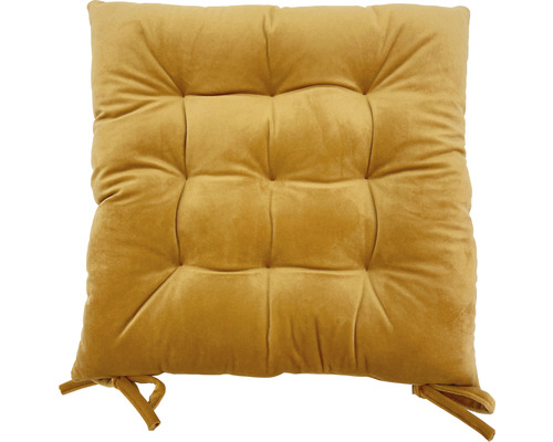 Pernă scaun Velvet galben 40x40 cm