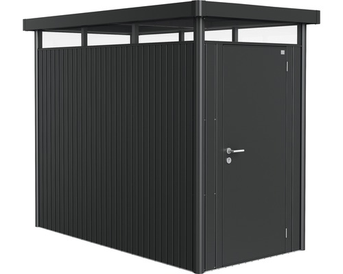 Magazie grădină Biohort HighLine HS metal 155x275 cm gri închis metalizat Dulap de grădină cu ușă și acoperiș