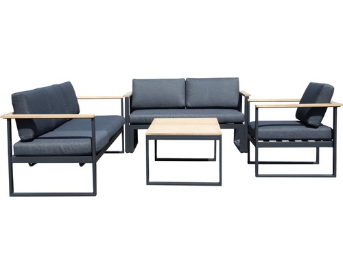 Set de mobilier de grădină cu canapea, fotoliu și masă pentru exterior