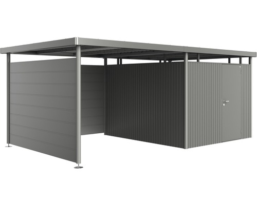 Raft biciclete acoperit cu ușă de depozitare