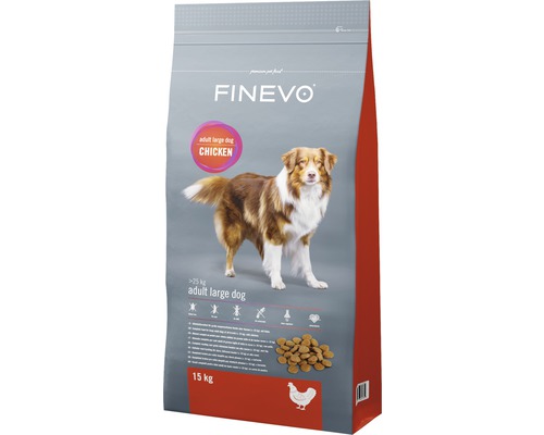 Hrană uscată pentru câini FINEVO Adult L cu pui 15 kg-0