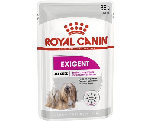Hrană umedă pentru câini Royal Canin Exigent All Sizes 12x85 g Royal Canin Exigent hrană pentru câini mofturoși, pachet de 85 de grame