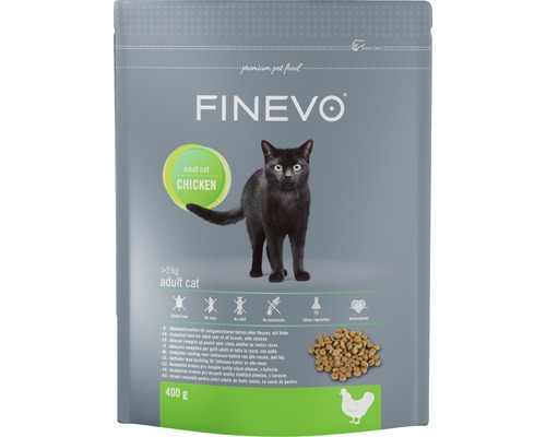 Hrana uscata pentru pisici FINEVO Adult cu pui 0,4 kg