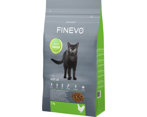 Hrană uscată pentru pisici FINEVO Adult cu pui 2 kg