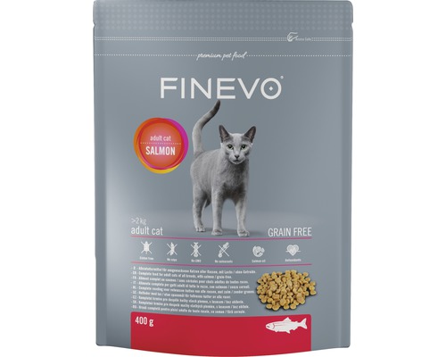 Hrană uscată pentru pisici Finevo Adult cu somon 0,4 kg-0